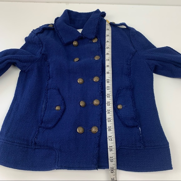 Joie Tweed Jacket Gold Tone Buttons Military Small - Picture 11 of 14